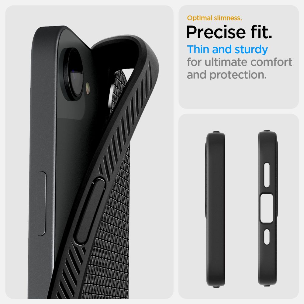 Spigen Liquid Air case for iPhone 16E Matte Black