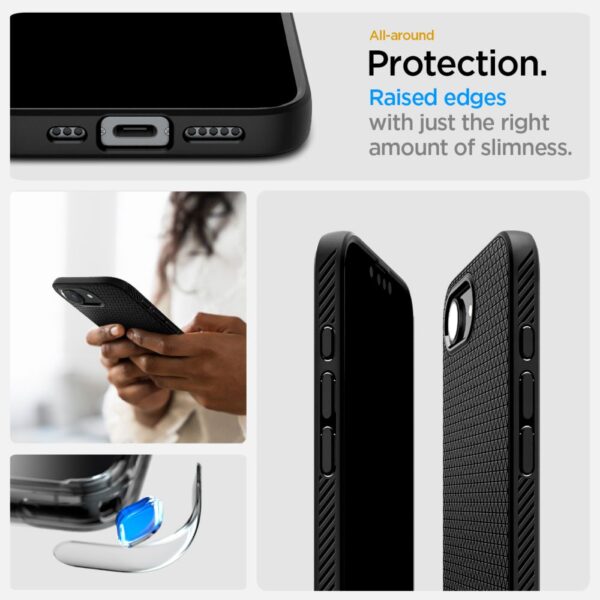 Spigen Liquid Air case for iPhone 16E Matte Black
