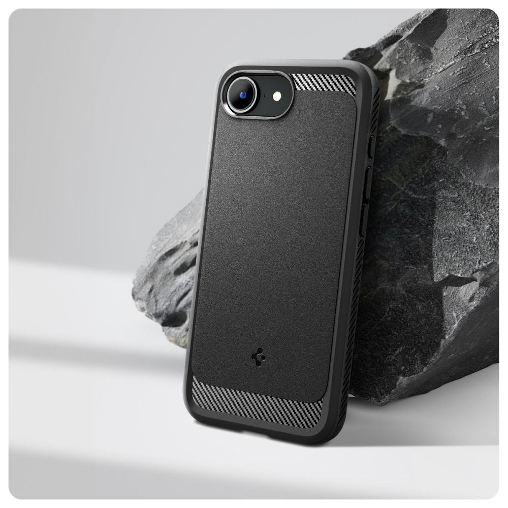 Spigen Rugged Armor Mag MagSafe case for iPhone 16E Matte Black