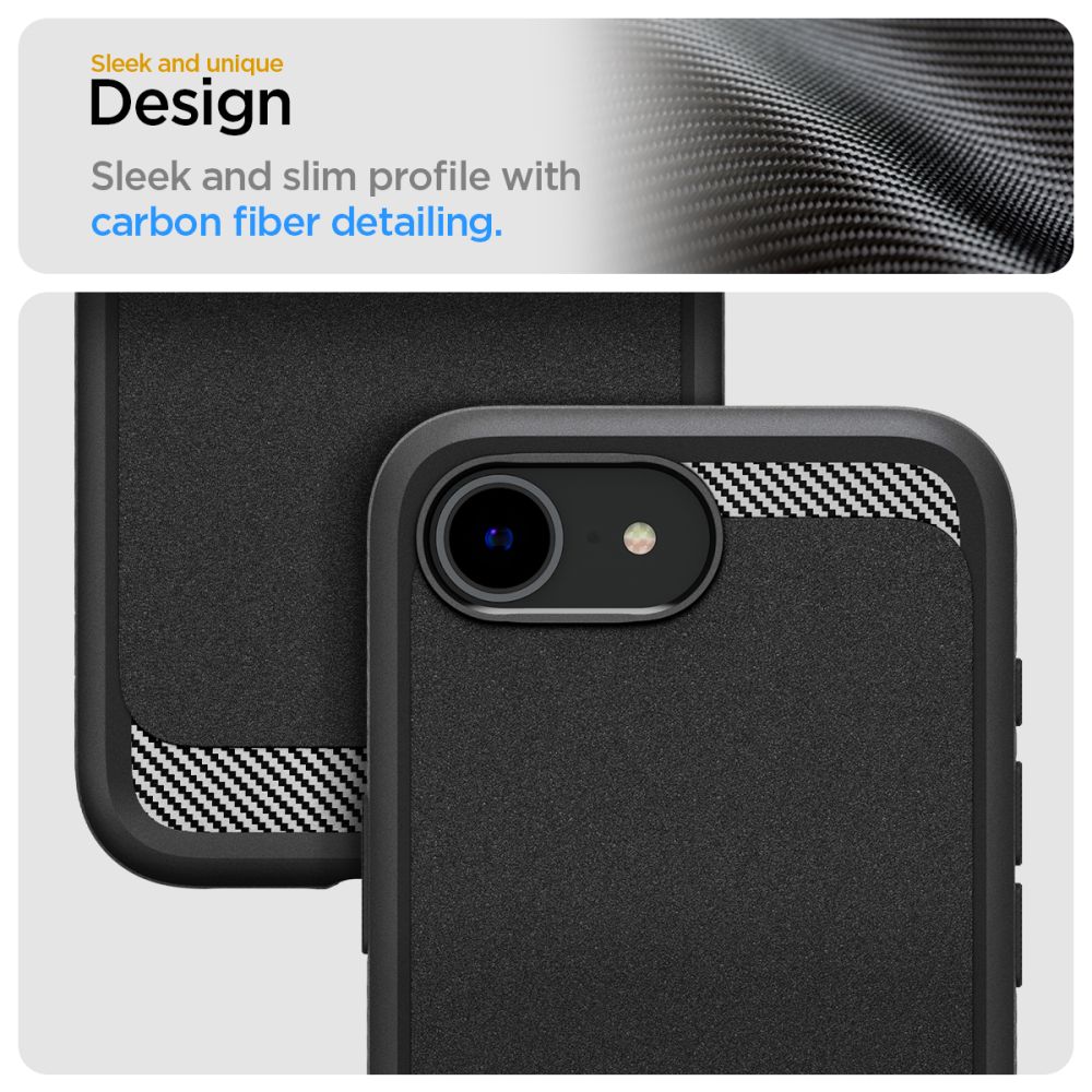 Spigen Rugged Armor Mag MagSafe case for iPhone 16E Matte Black