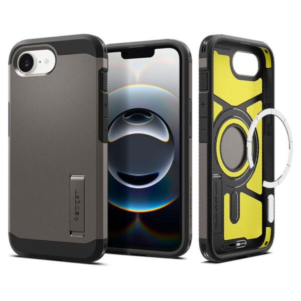 443740_oryg Spigen Tough Armor Mag MagSafe case for iPhone 16E Gunmetal