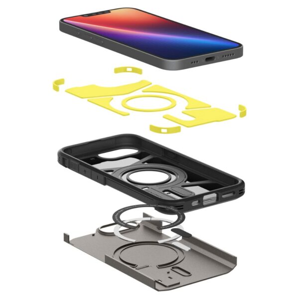 443748_oryg Spigen Tough Armor Mag MagSafe case for iPhone 16E Gunmetal