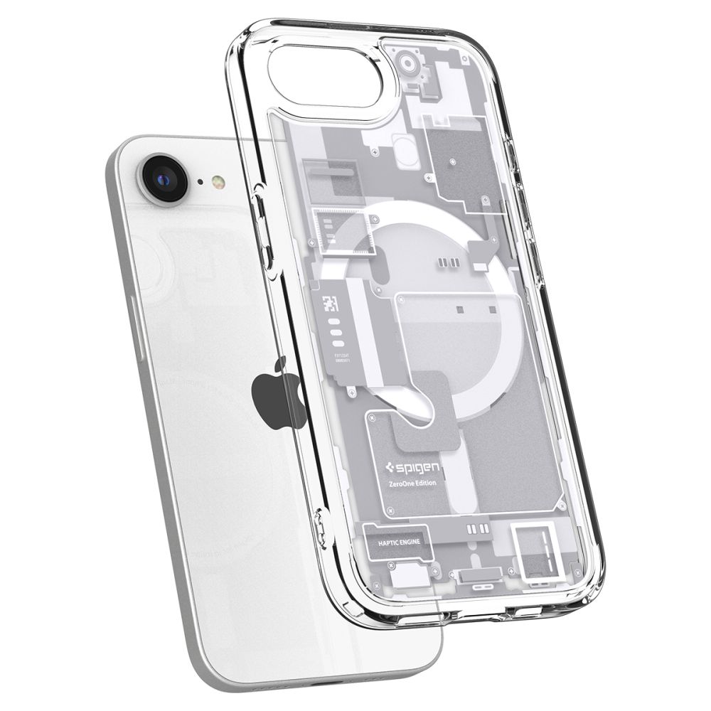443781_oryg Spigen Ultra Hybrid Mag MagSafe Case for iPhone 16E Zero One White