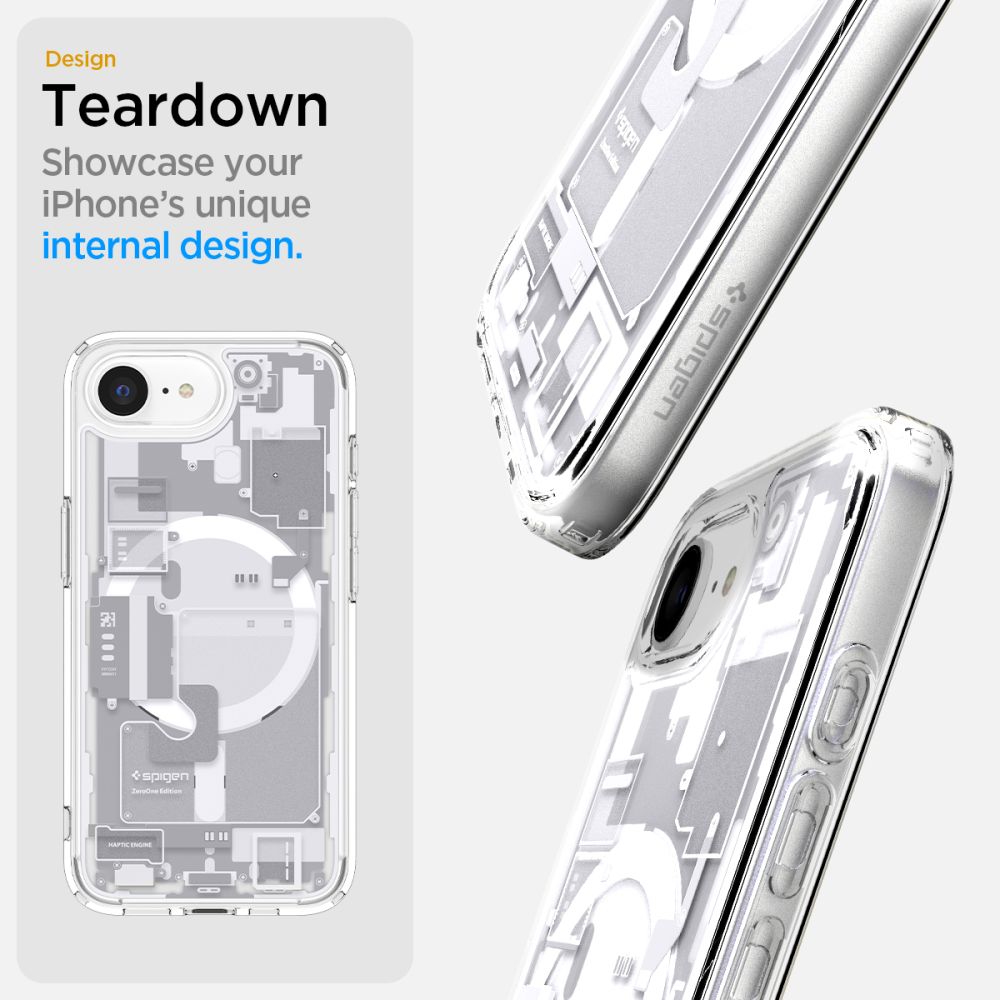 443786_oryg Spigen Ultra Hybrid Mag MagSafe Case for iPhone 16E Zero One White