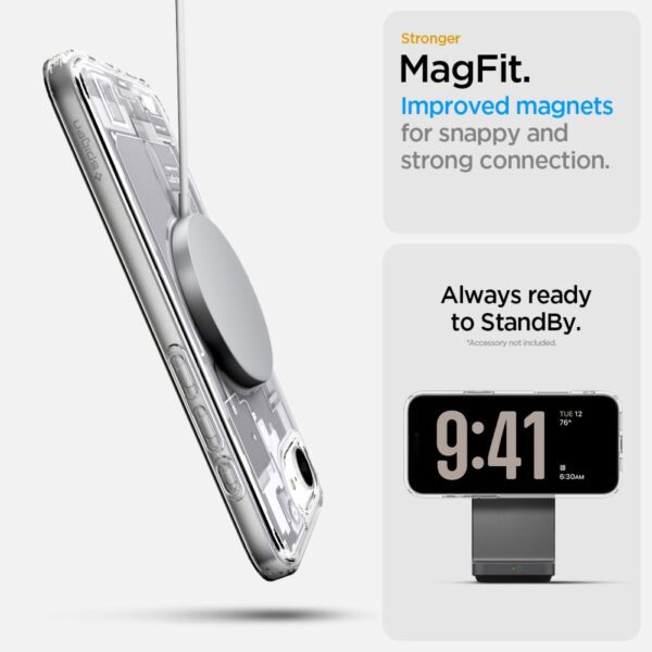 443787_oryg Spigen Ultra Hybrid Mag MagSafe Case for iPhone 16E Zero One White