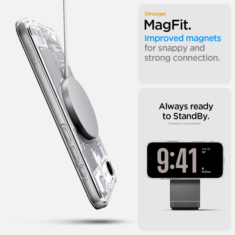 443787_oryg Spigen Ultra Hybrid Mag MagSafe Case for iPhone 16E Zero One White