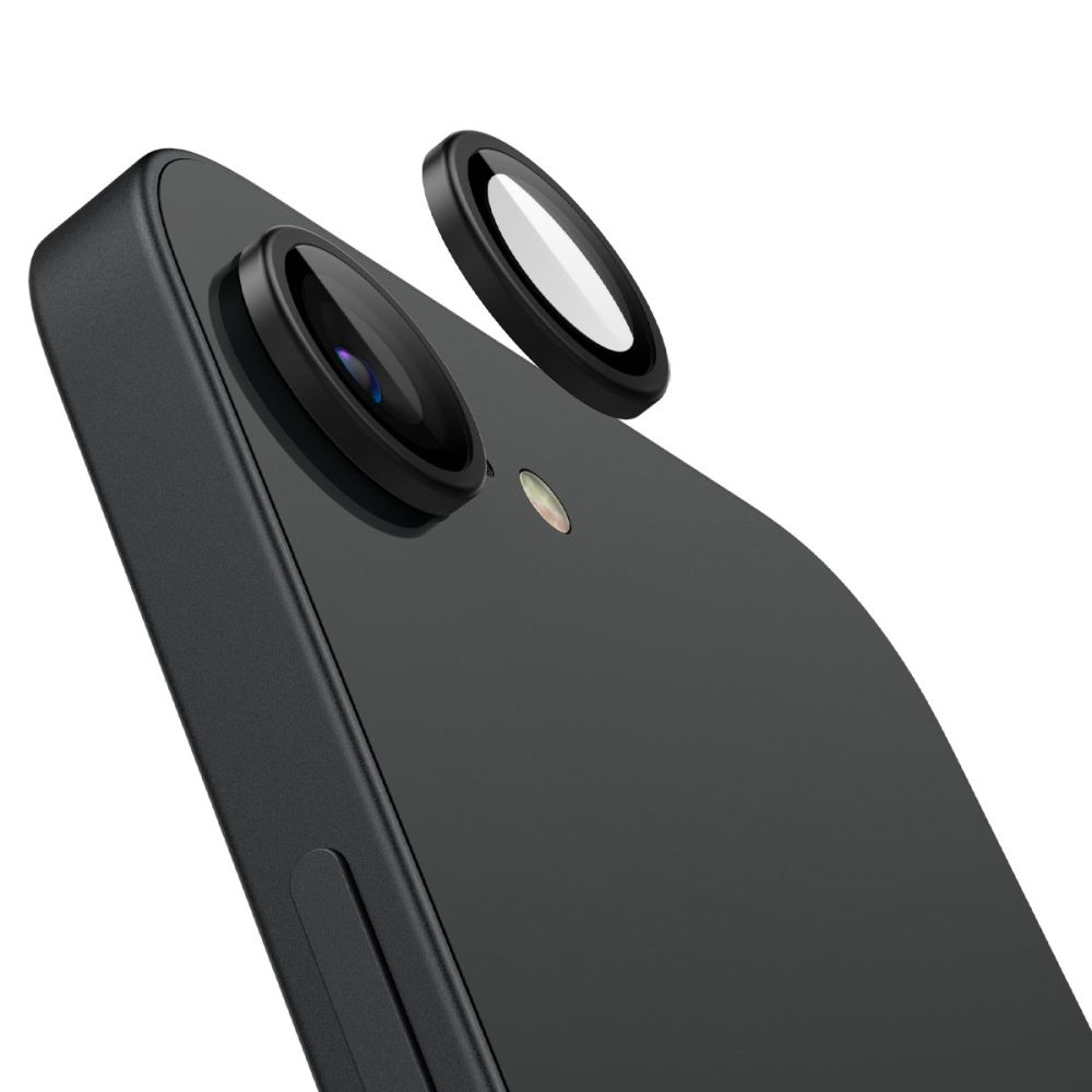 443810_oryg Spigen Optik Pro Glas.tR "EZ Fit" Camera Protector 2-Pack for iPhone 16E Black