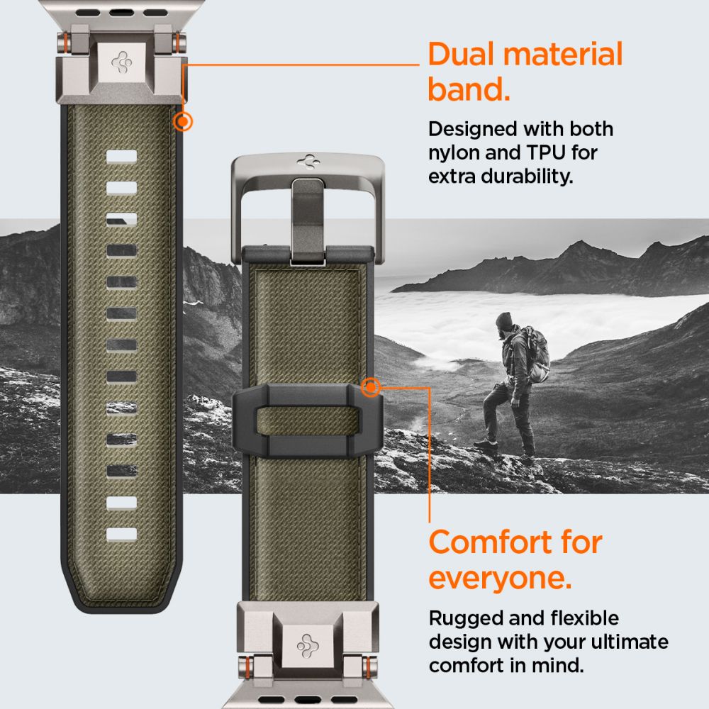444075_oryg Spigen DuraPro Armor for Apple Watch 6 / 7 / 8 / 9 / 10 / SE / Ultra 1 / 2 (44 / 45 / 46 / 49mm) Military Green