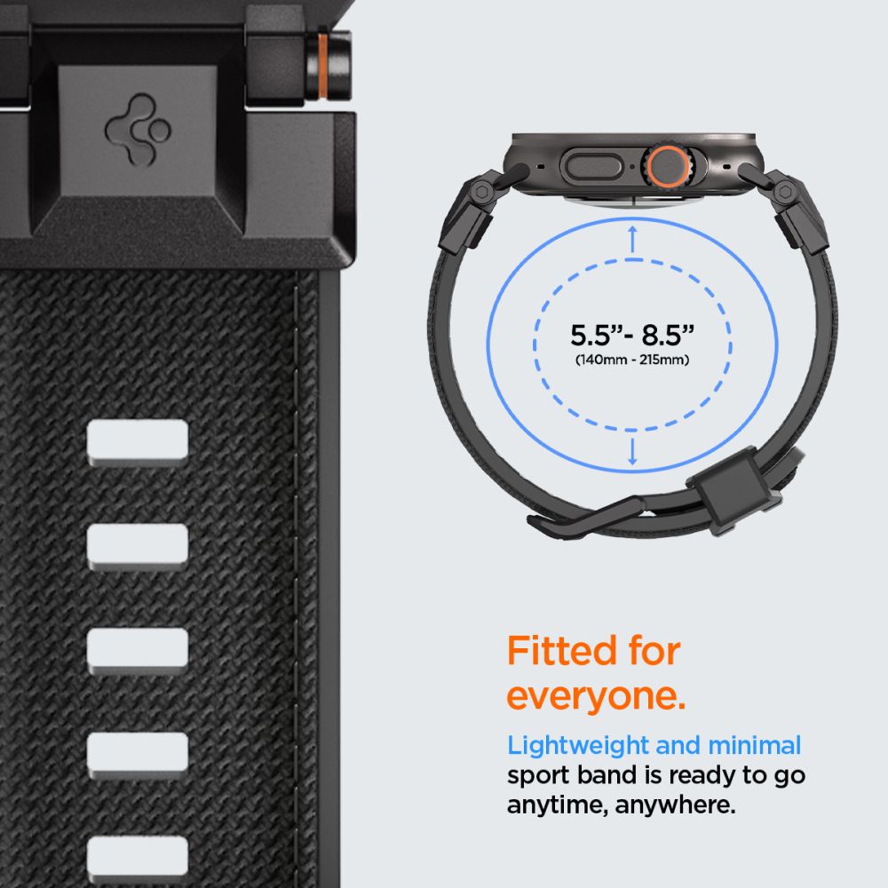 444114_oryg Spigen DuraPro Armor for Apple Watch 6 / 7 / 8 / 9 / 10 / SE / Ultra 1 / 2 (44 / 45 / 46 / 49mm) Black