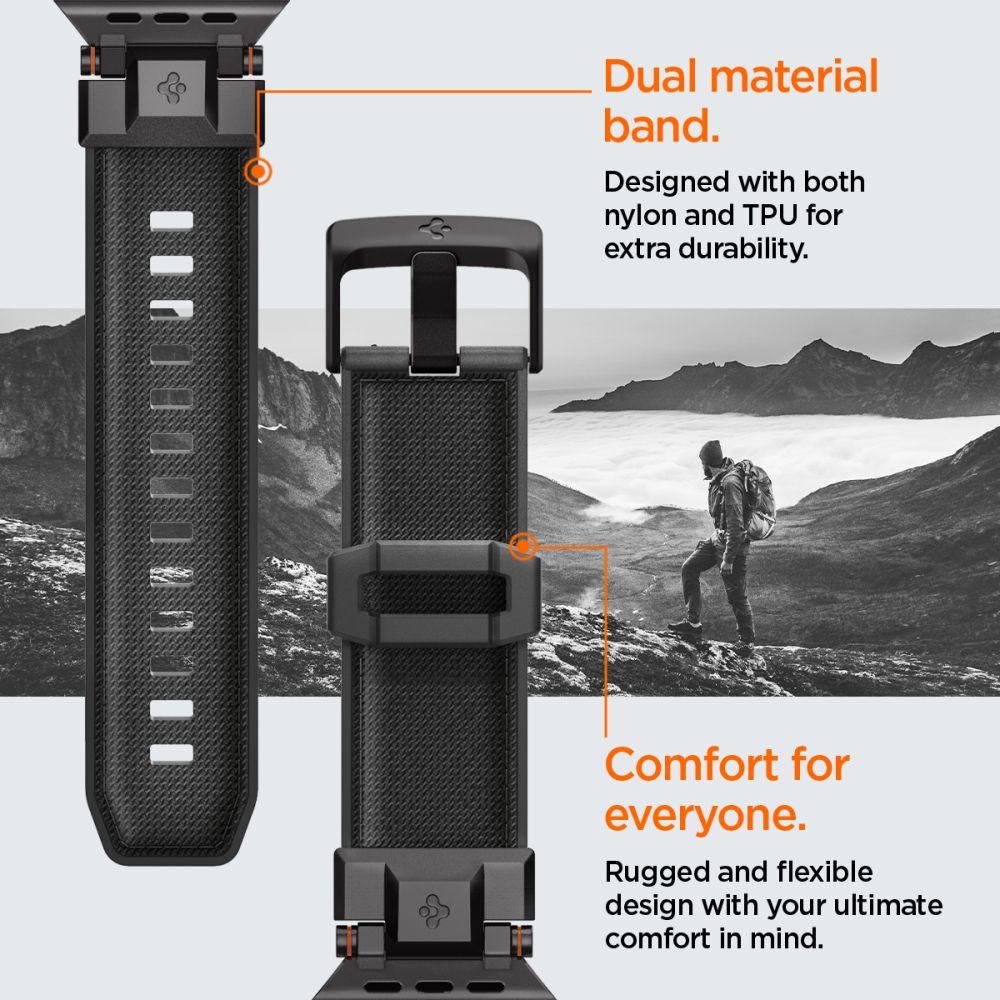 444118_oryg Spigen DuraPro Armor for Apple Watch 6 / 7 / 8 / 9 / 10 / SE / Ultra 1 / 2 (44 / 45 / 46 / 49mm) Black