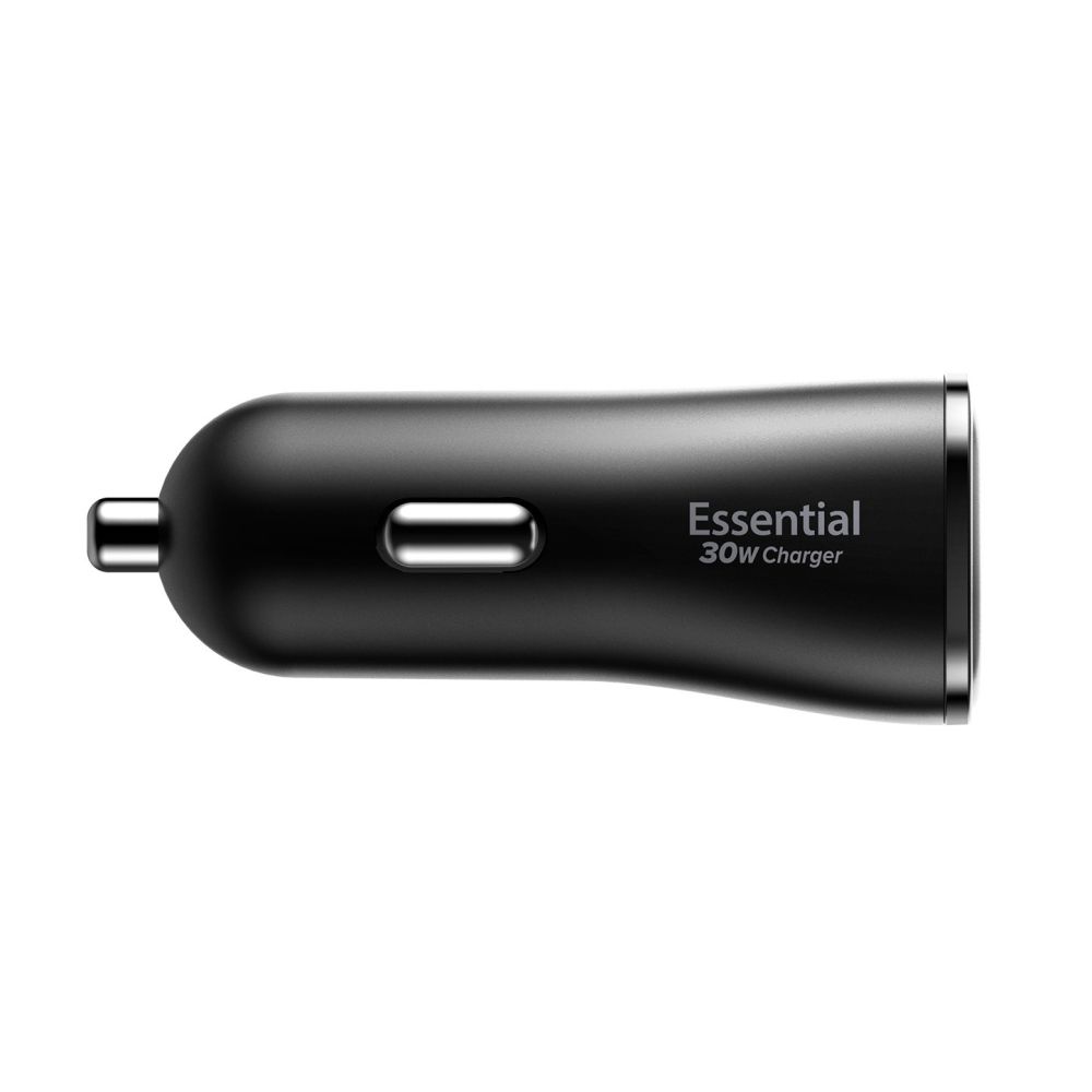 444126_oryg Spigen Essential EV302 2-Port 30W Car Charger Black