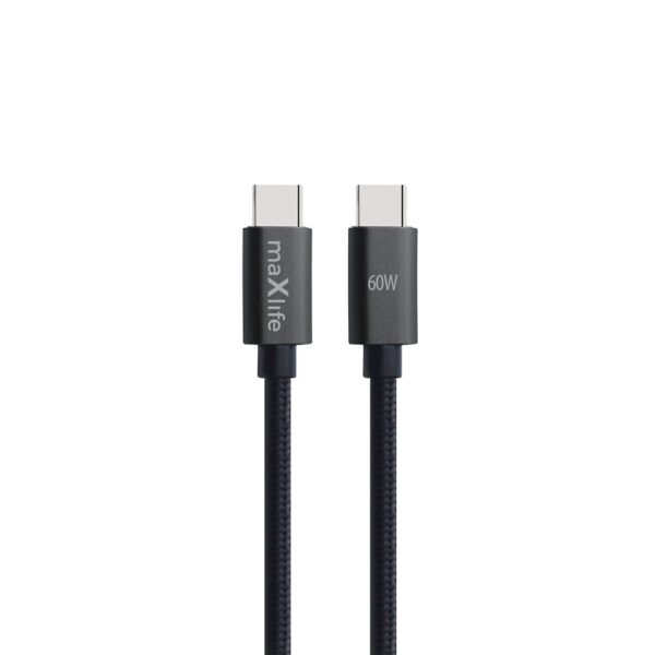444613_oryg Maxlife MXUC-12 cable USB-C - USB-C 1,0 m 60W black