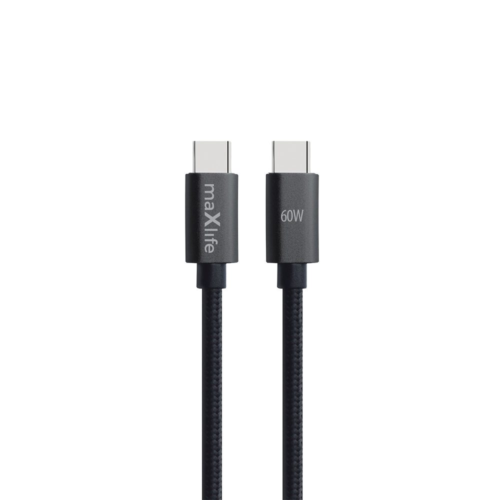 444613_oryg Maxlife MXUC-12 cable USB-C - USB-C 2,0 m 60W black