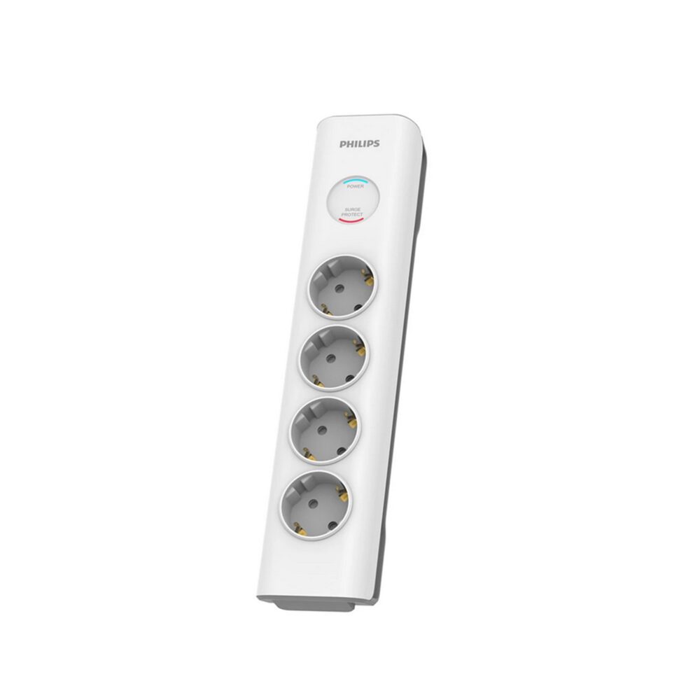 444885_oryg Anti-surge power strip PHILIPS extension cord 4 Schuko sockets 2m 16A white