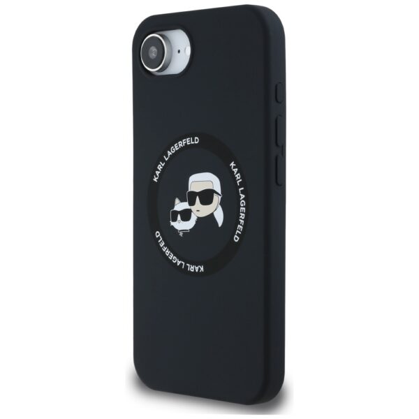 Karl Lagerfeld HC MagSafe Silicone Double Heads case for iPhone 16e Black