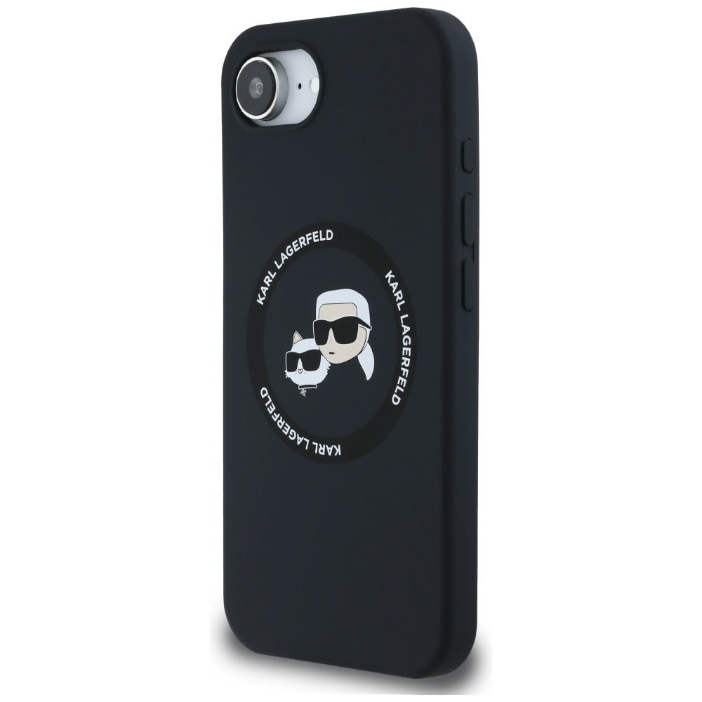 444935_oryg Karl Lagerfeld HC MagSafe Silicone Double Heads case for iPhone 16e Black