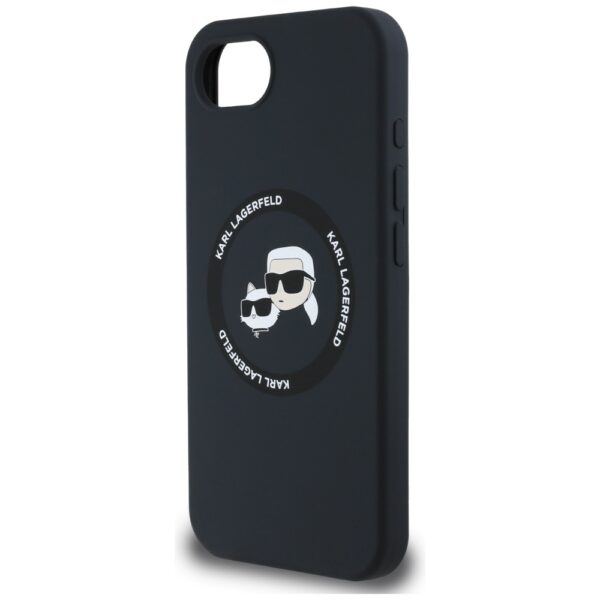 Karl Lagerfeld HC MagSafe Silicone Double Heads case for iPhone 16e Black