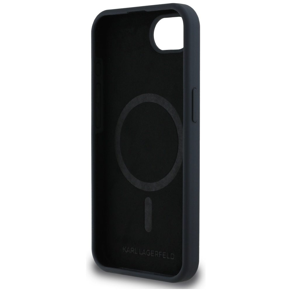 444940_oryg Karl Lagerfeld HC MagSafe Silicone Double Heads case for iPhone 16e Black