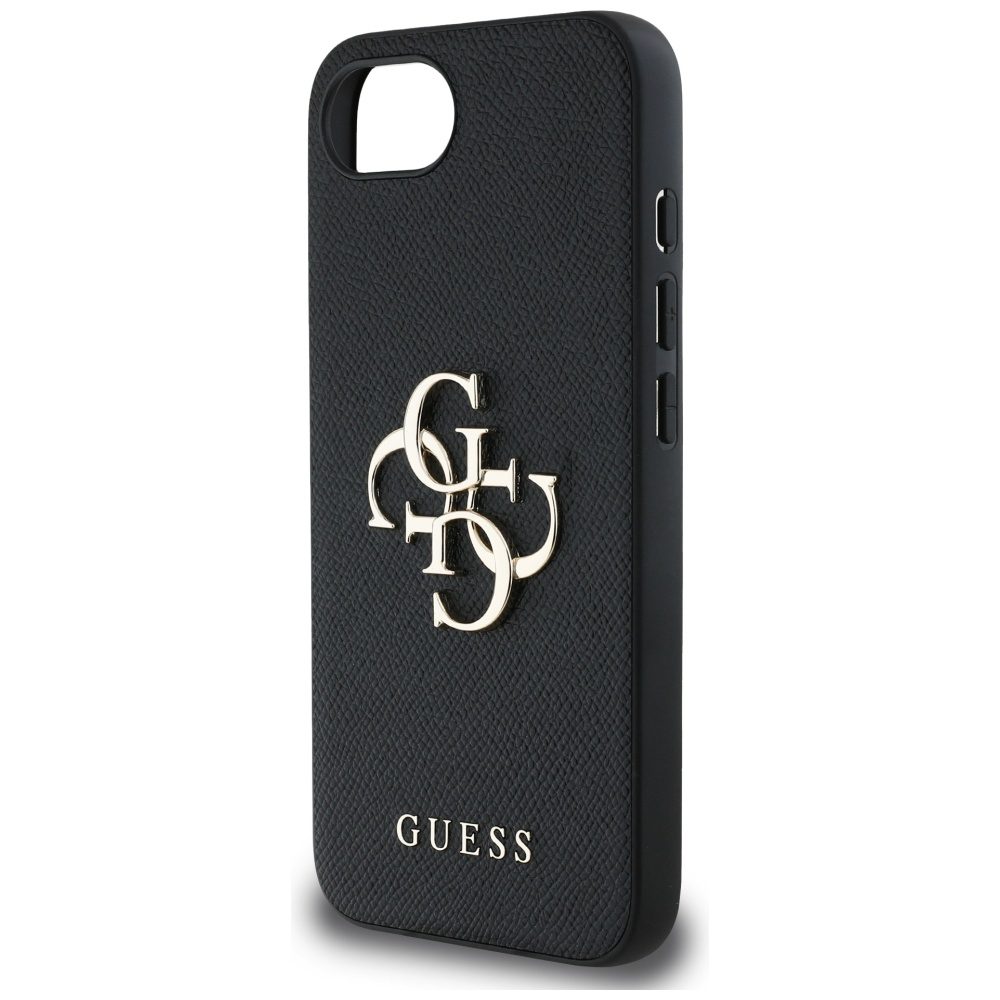 444968_oryg Guess HC PU Grained Big 4G and Classic Logo case for iPhone 16e Black