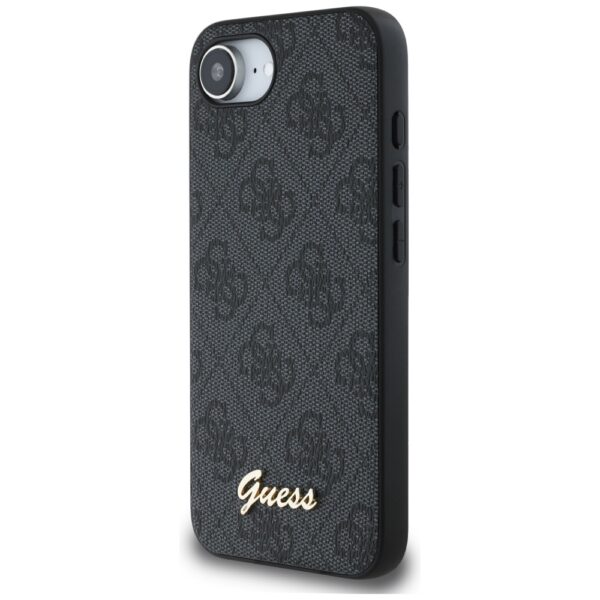 445020_oryg Guess HC MagSafe 4G PU Script Logo Case for iPhone 16e Black