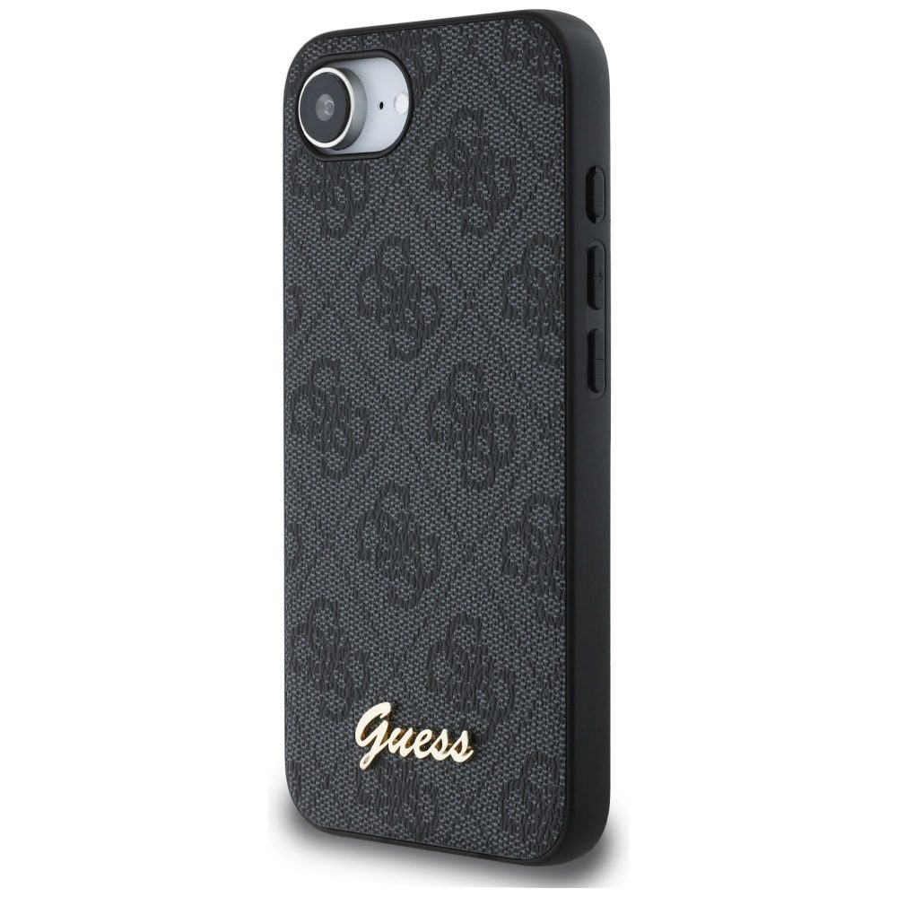 445020_oryg Guess HC MagSafe 4G PU Script Logo Case for iPhone 16e Black