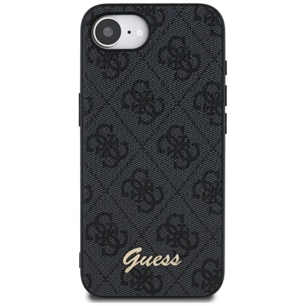 445021_oryg Guess HC MagSafe 4G PU Script Logo Case for iPhone 16e Black