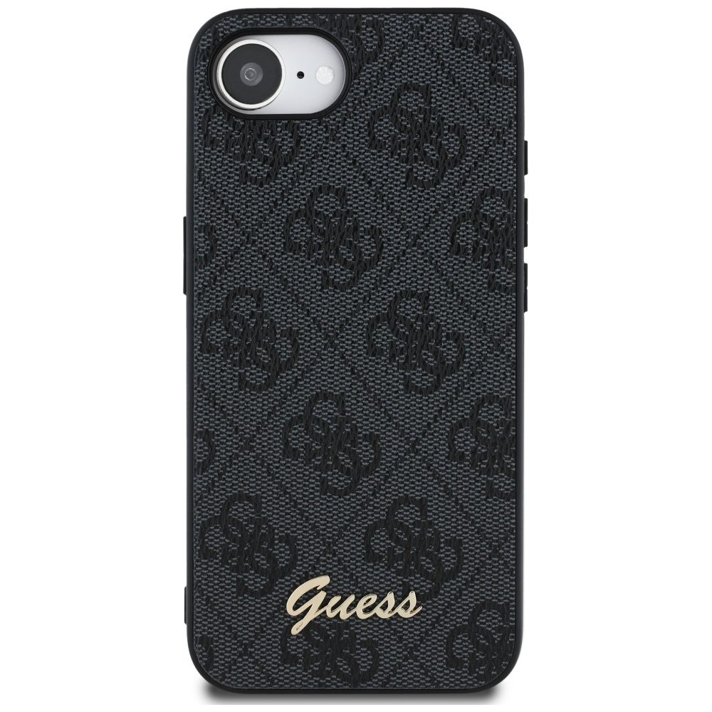 445021_oryg Guess HC MagSafe 4G PU Script Logo Case for iPhone 16e Black
