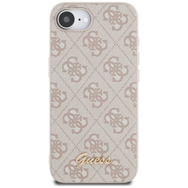 445028_oryg Guess HC MagSafe 4G PU Script Logo Case for iPhone 16e Pink