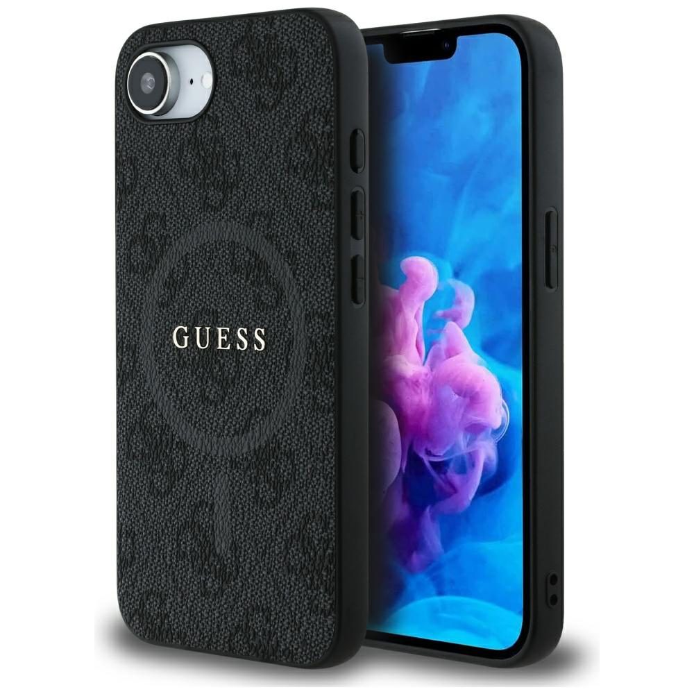 445051_oryg Guess HC MagSafe PU 4G Ring Classic Logo case for iPhone 16e Black