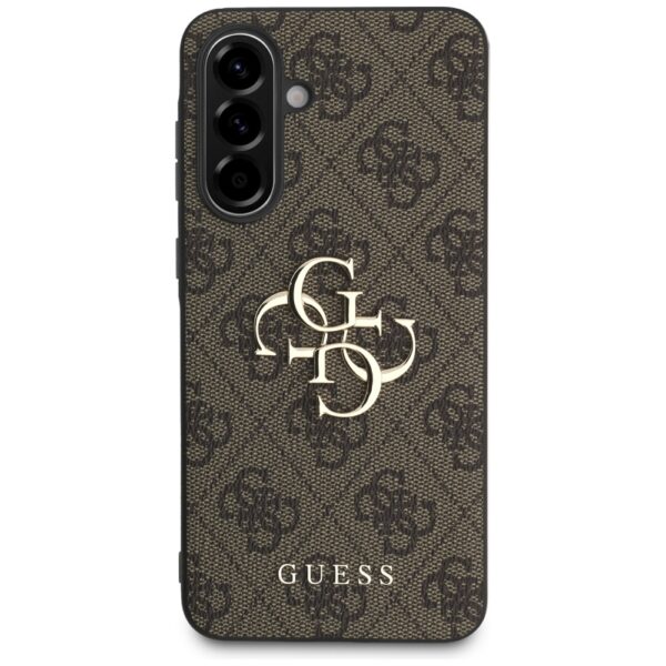 Guess HC 4G PU Big Logo Case for Samsung Galaxy A56 Brown