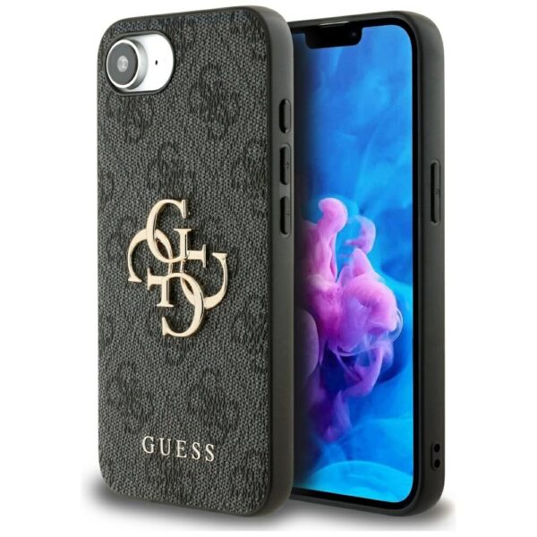445089_oryg Guess HC 4G PU Big Logo Case for iPhone 16e Black
