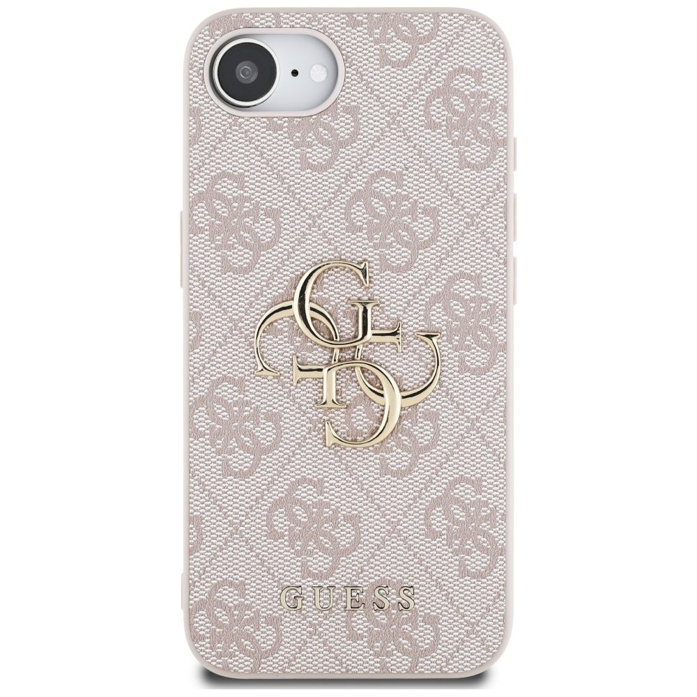 445113_oryg Guess HC 4G PU Big Logo Case for iPhone 16e Pink