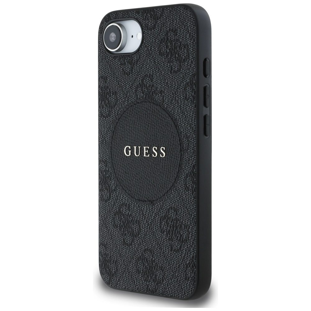 445134_oryg Guess HC MagSafe PU 4G Circle with Classic Logo case for iPhone 16e Black