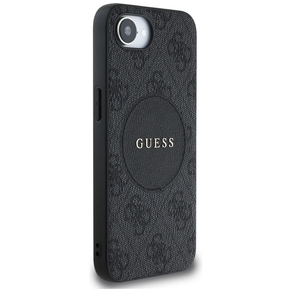 445136_oryg Guess HC MagSafe PU 4G Circle with Classic Logo case for iPhone 16e Black