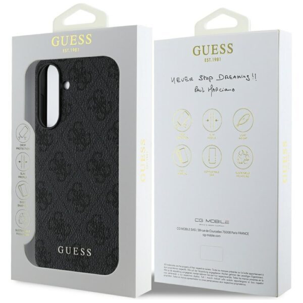Guess HC PU 4G Charm case for Samsung Galaxy A56 Black