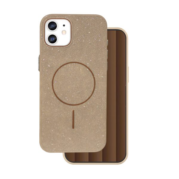 Glitter Thin Mag case for iPhone 12 / 12 Pro 6,1" brown