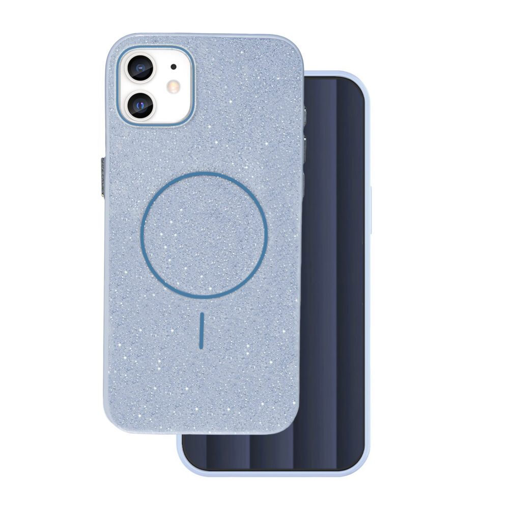 445305_oryg Glitter Thin Mag case for iPhone 12 / 12 Pro 6,1" blue