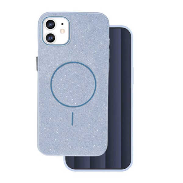 Glitter Thin Mag case for iPhone 12 / 12 Pro 6,1" blue