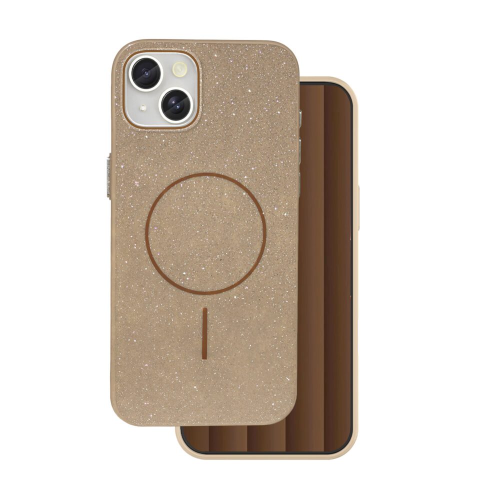 445313_oryg Glitter Thin Mag case for iPhone 17 Pro Max 6,9" brown