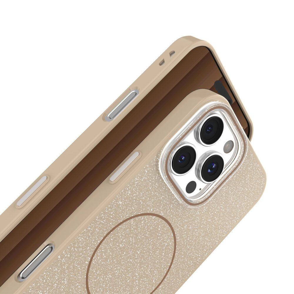 445316_oryg Glitter Thin Mag case for iPhone 17 Pro Max 6,9" brown