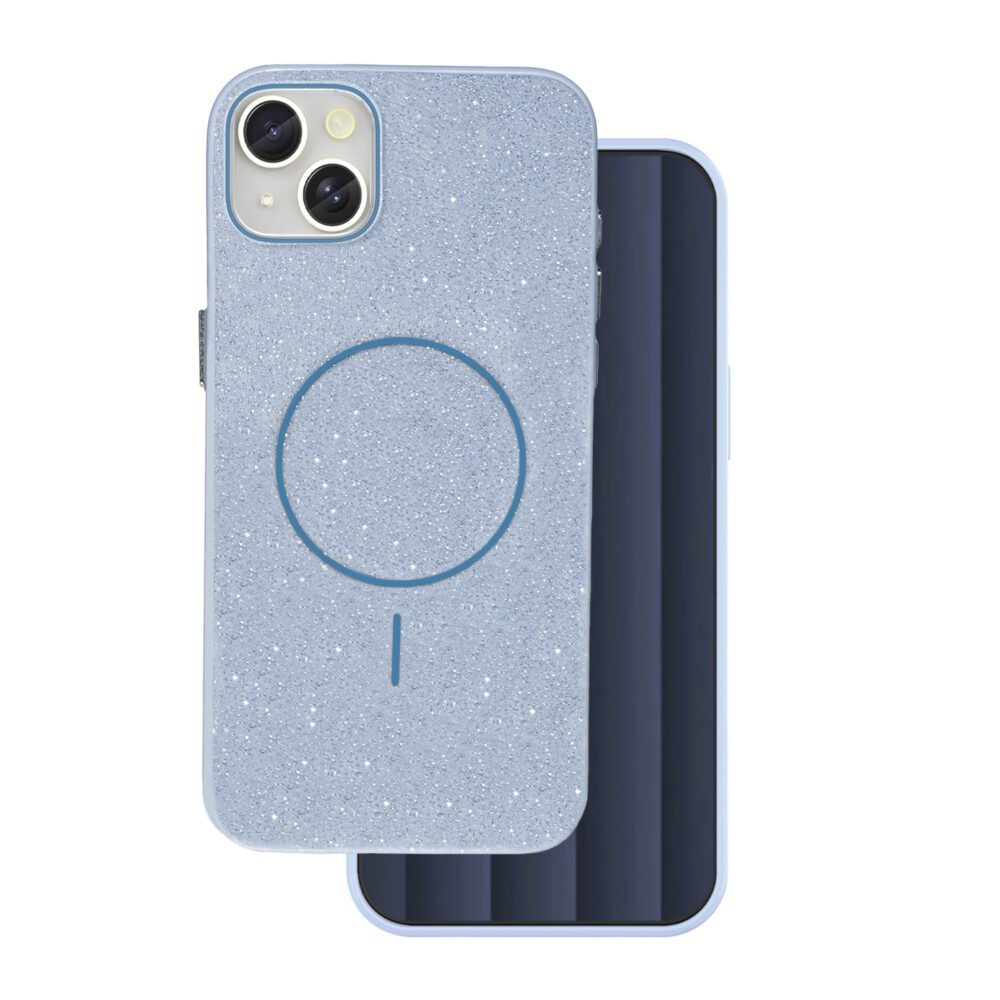 445329_oryg Glitter Thin Mag case for iPhone 14 6,1" blue