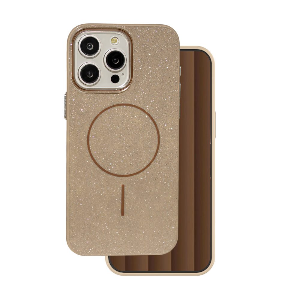 445337_oryg Glitter Thin Mag case for iPhone 16 Pro Max 6,9" brown