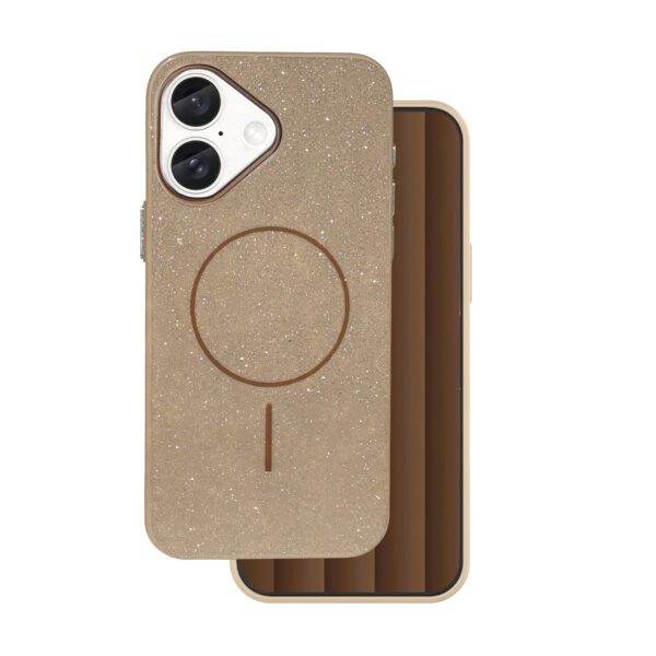 445361_oryg Glitter Thin Mag case for iPhone 16 6,1" brown