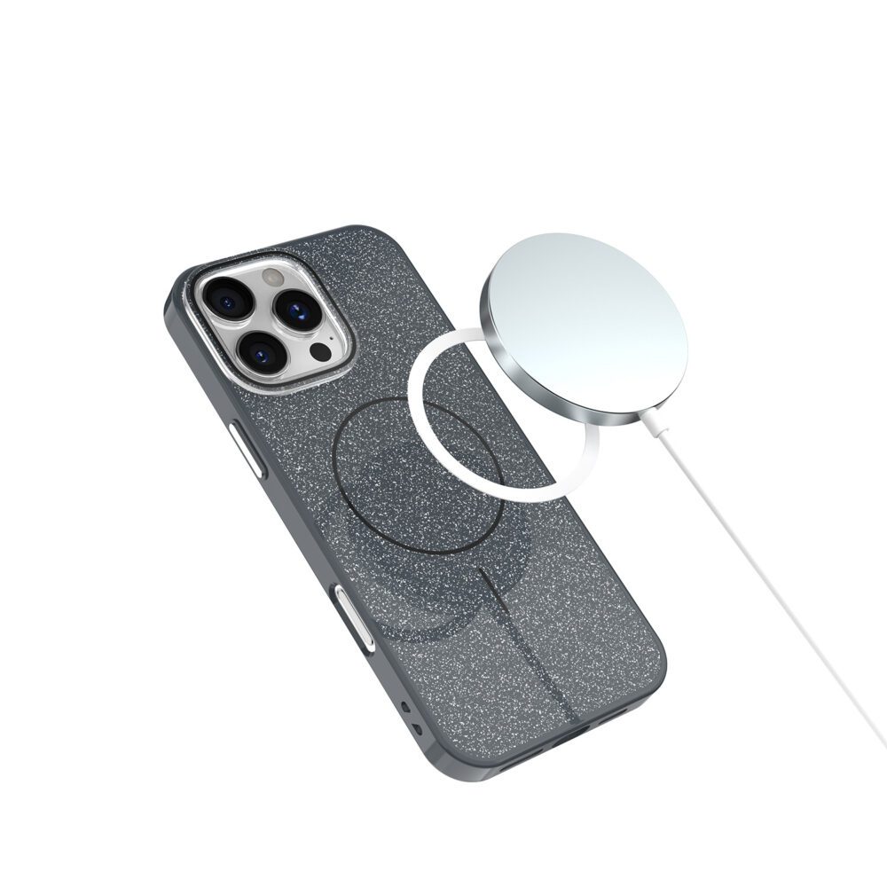 445374_oryg Glitter Thin Mag case for iPhone 16e black