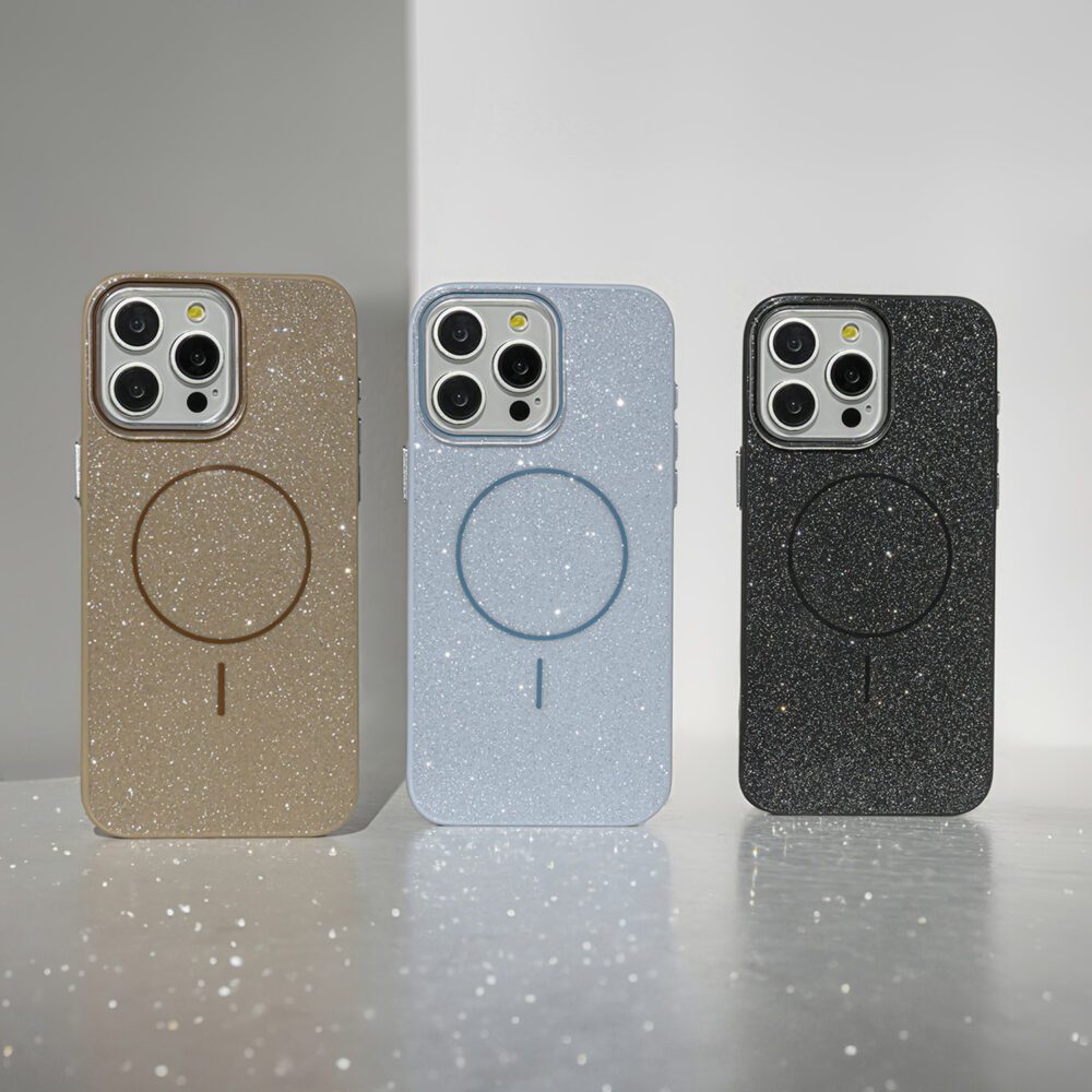 445383_oryg Glitter Thin Mag case for iPhone 16e blue