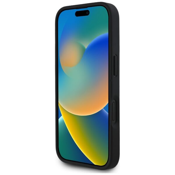 Guess HC MagSafe PU 4G Circle with Classic Logo case for iPhone 16 Black