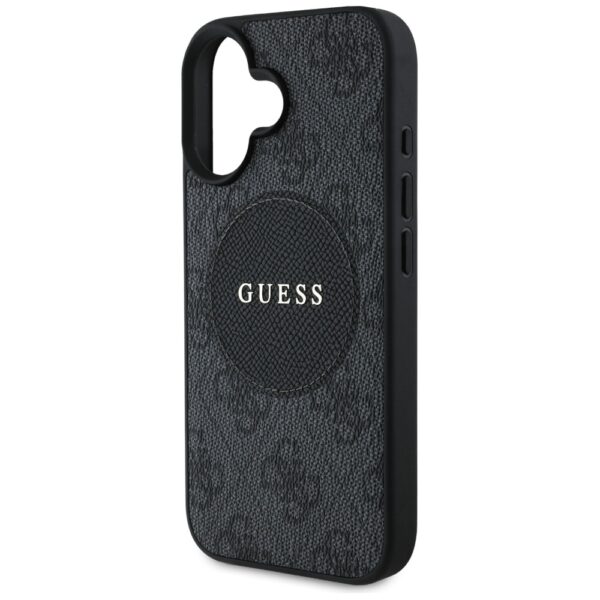 Guess HC MagSafe PU 4G Circle with Classic Logo case for iPhone 16 Black