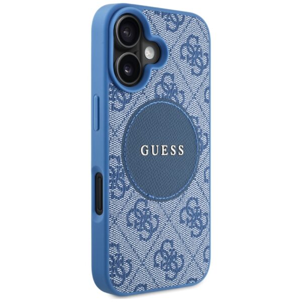 448496_oryg Guess HC MagSafe PU 4G Circle with Classic Logo case for iPhone 16 Blue