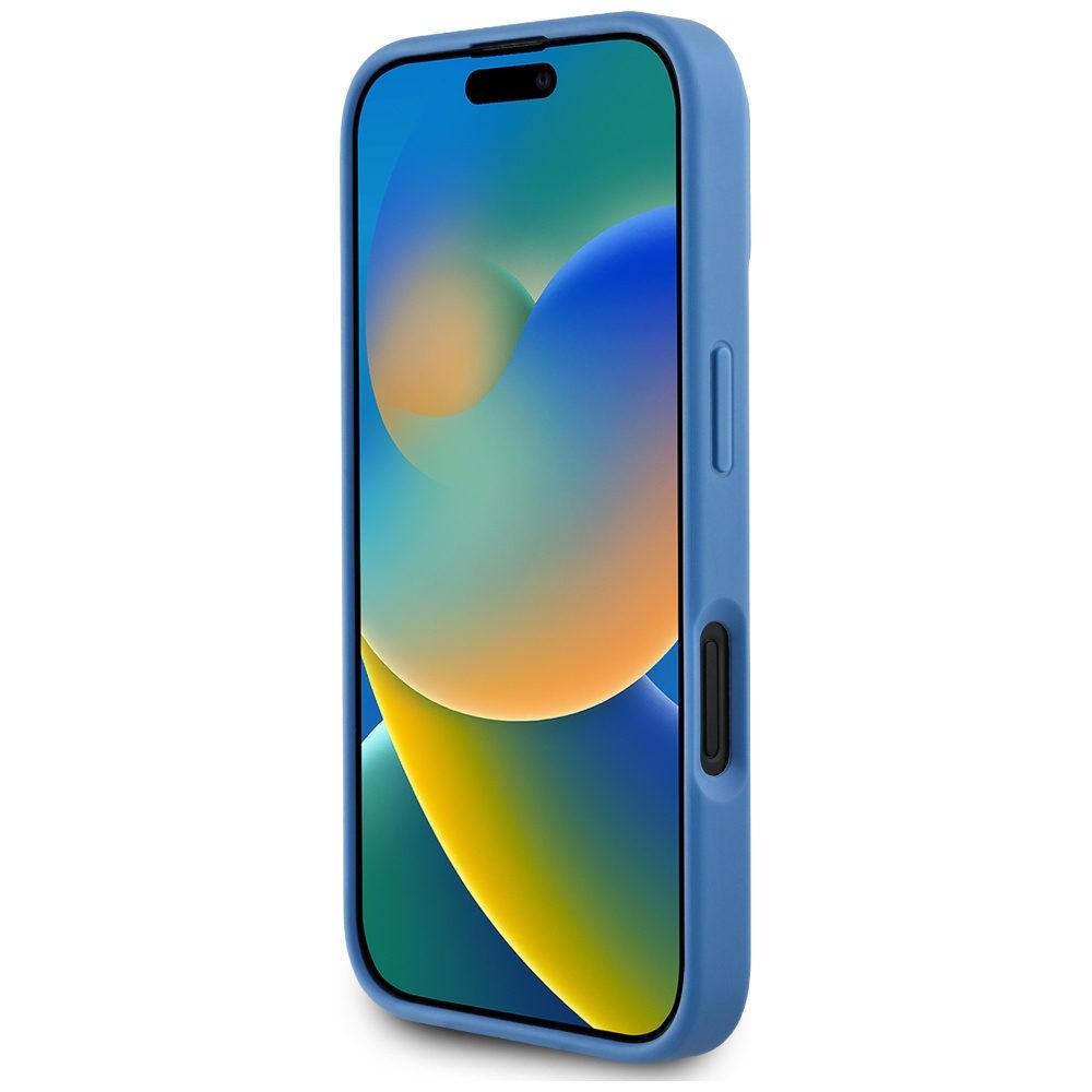 448497_oryg Guess HC MagSafe PU 4G Circle with Classic Logo case for iPhone 16 Blue