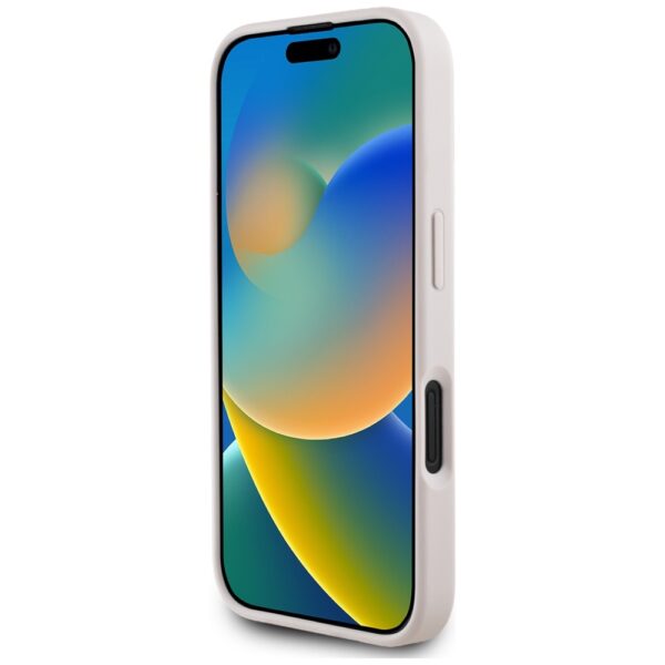 448521_oryg Guess HC MagSafe PU 4G Circle with Classic Logo case for iPhone 16 Pink